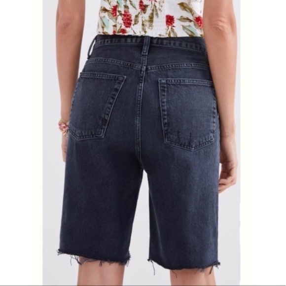 Agolde ‘90s Pinch-Waist Ultra High-Rise Bermudas Sz 25 - Picture 4 of 10